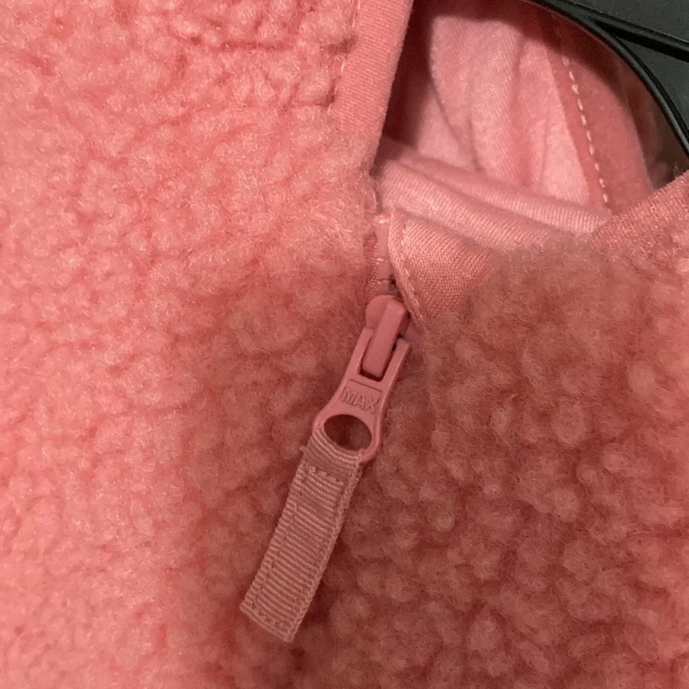 NWT Wonder Nation Baby Pink Teddy Fleece Pram with Hood, Size 3-6 months